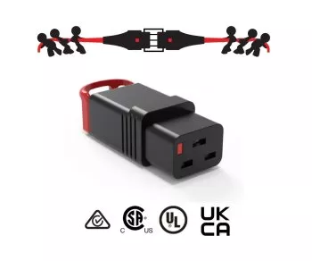 IEC-LOCK IEC60320-C19 Connecteur avec verrouillage, connecteur montable